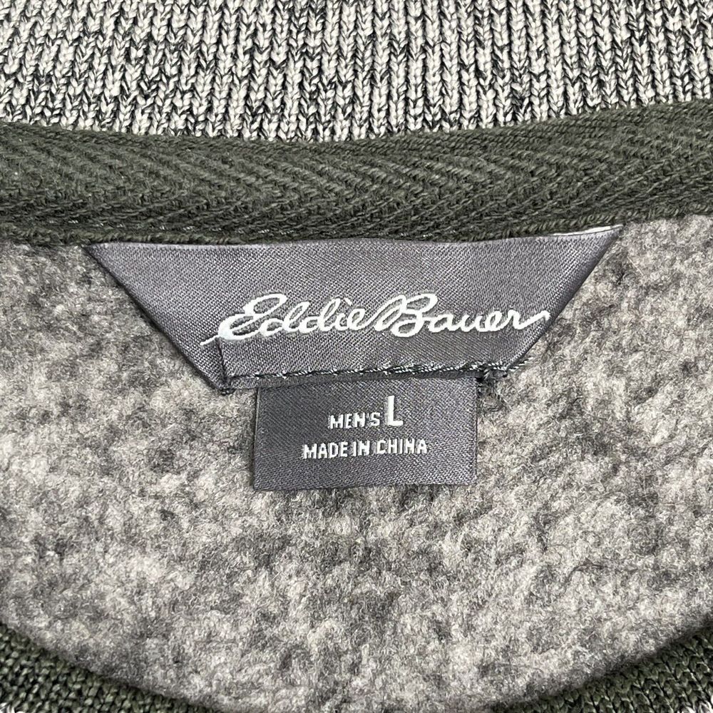 Eddie Bauer Sweater Mens Size Large Long Sleeve Fleece Lined Pullover - Picture 4 of 7